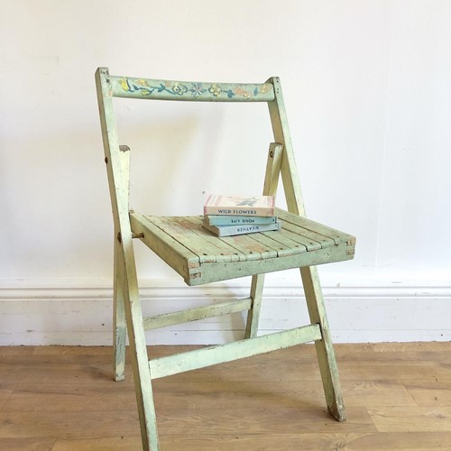 Hand Painted French Folding Chair