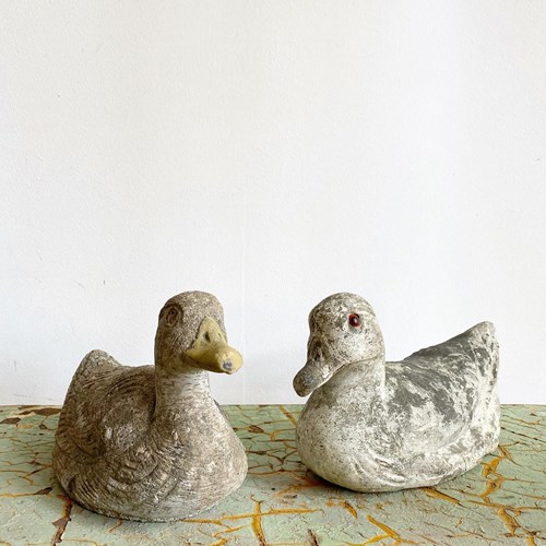 Two Stone Ducks