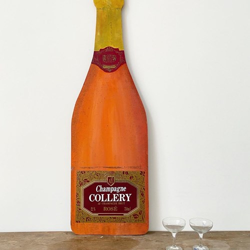 French Collery Champagne Vineyard Sign