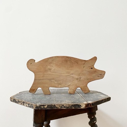 Vintage Wooden Pig Chopping Board