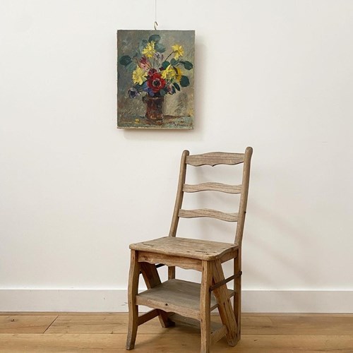 Rustic French Metamorphic Wooden Chair