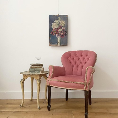 Mid Century Pink Dralon Cocktail Chair
