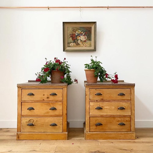 Early 20Th Century Pine Chests Of Drawer