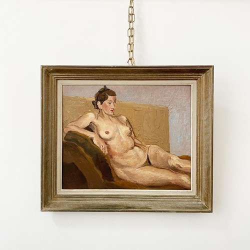 Early 20Th Century French Nude Oil Painting