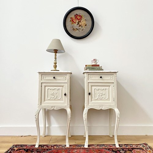 Early 20Th Century French Marble Topped Bedsides