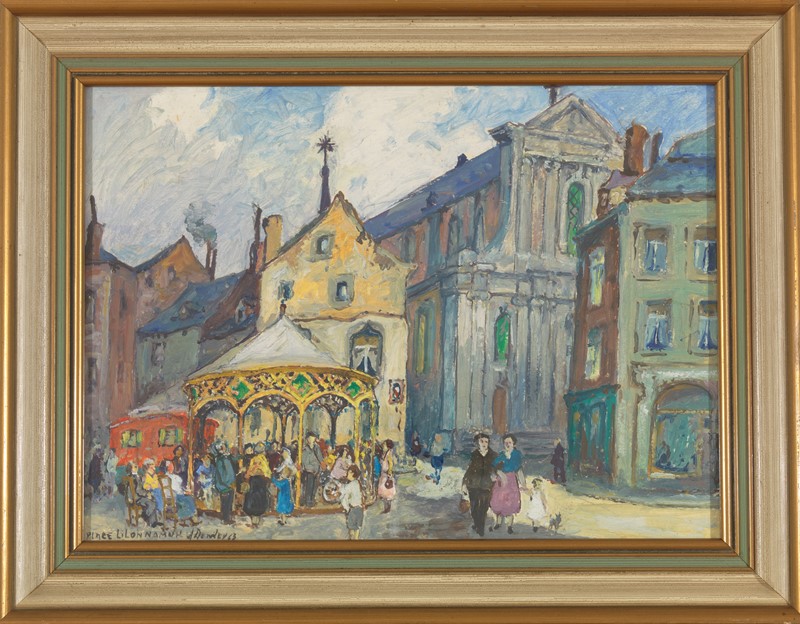 Dandois (1885-1977), Place Lilon Namur, Oil-vintagerious-000304-01-2mb-main-637369704506567121.jpg