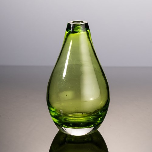 Remarkable light green glass vase 