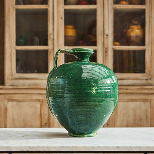 Glazed Olive Oil Jug