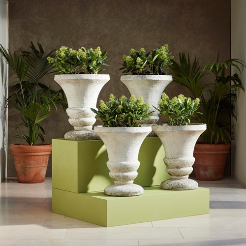 Set Of Four Mid Century Vase Planters