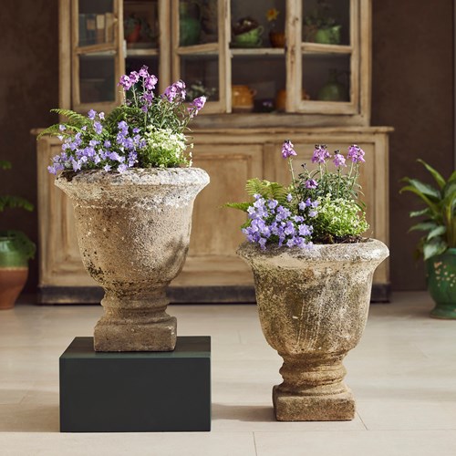 Pair Of French Sandstone Planters
