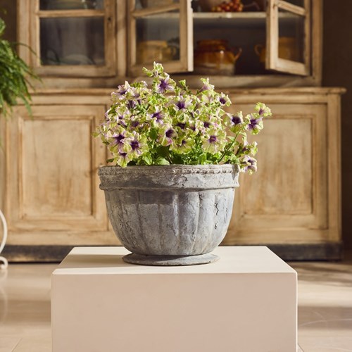 Fluted Lead Planter