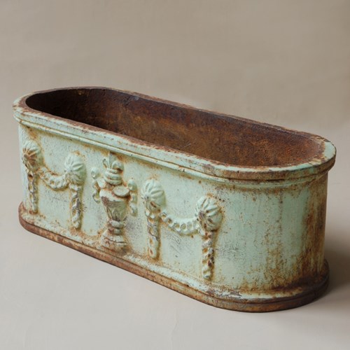 French Jardinere Planter Trough In Original Paint