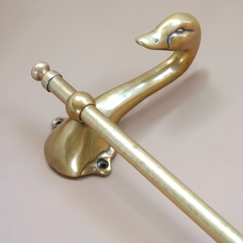 Contemporary Bronze Swan Bath Towel Bar