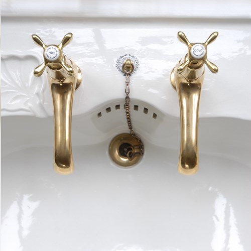 Contemporary Water & Wood Long Reach Basin Taps