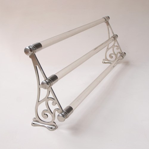 Triple Glass Antique Towel Rail