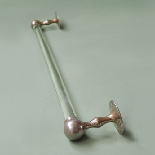 Antique Large Glass Towel Bar