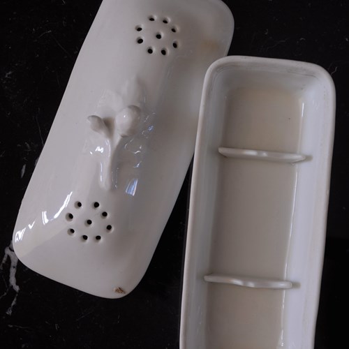 Antique Porcelain Razor/Toothbrush Holder