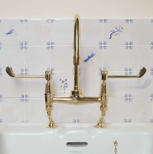 Contemporary Water & Wood Mixer Taps