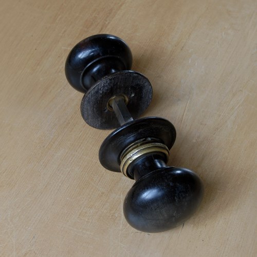 Ebony Victorian Door Knobs