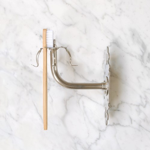 Nickel Toothbrush Holder