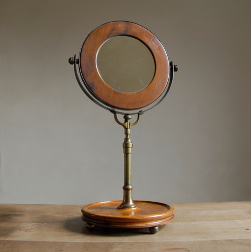 Victorian Mahogany Shaving Mirror