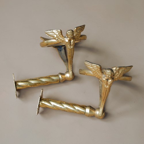 Pair Of Gilt Cherub Soap Dish Brackets