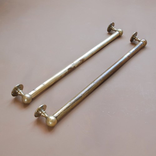 Pair Of Brass Towel Bars