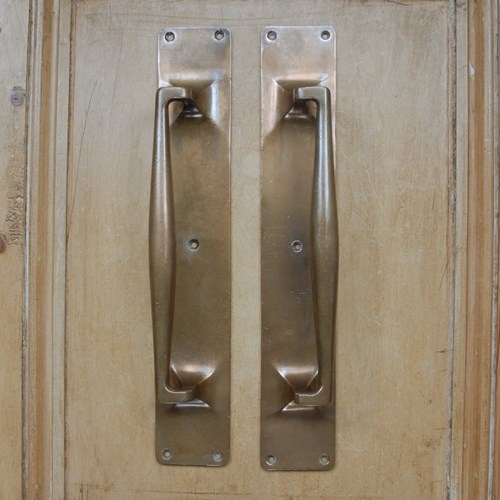Edwardian Brass Door Pull Handles