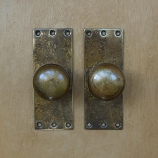 Pair Brass Door Knobs