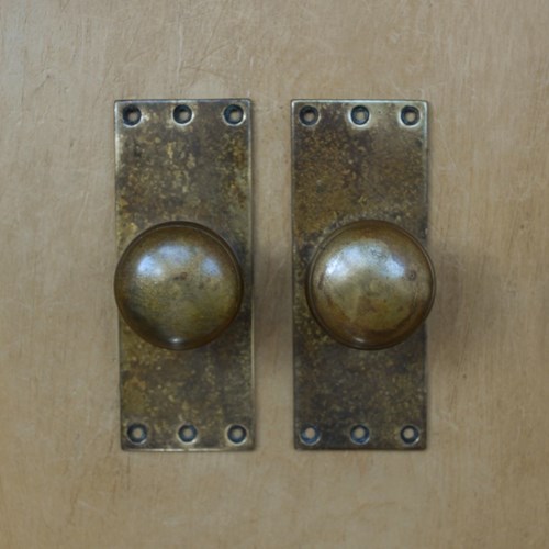 Pair Brass Door Knobs
