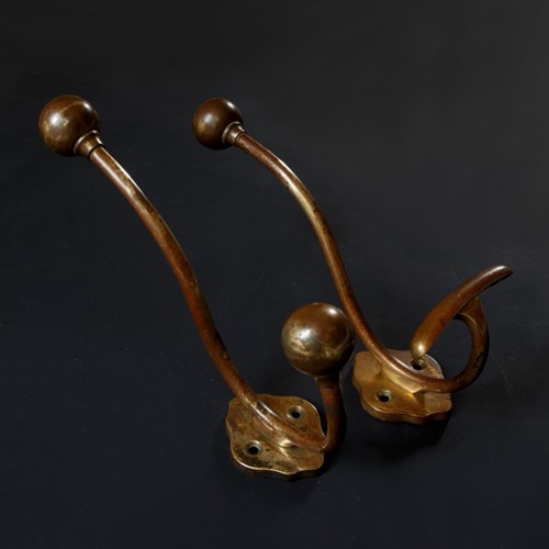 Pair Of Brass Hooks