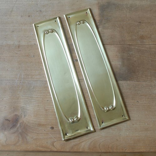 Edwardian Brass Finger Plates