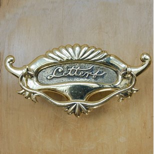 Art Nouveau Brass Letter Flap