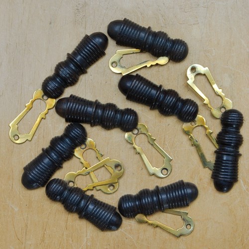Single Ebony Beehive Escutcheon