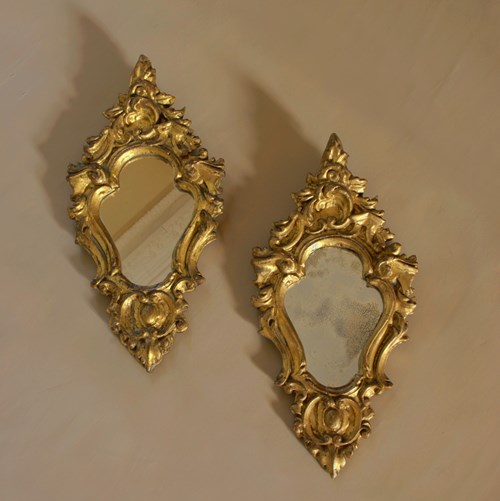 Pair Of French Gilt Wall Mirrors